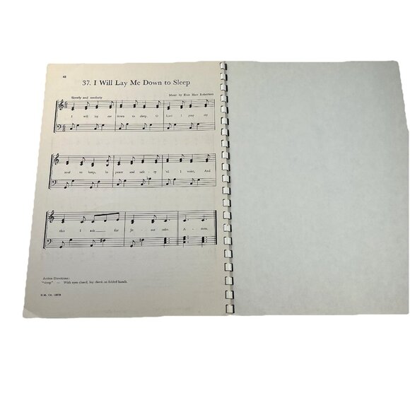 Bits of Sacred Songs For Nursery and Kindergarten Mattie Timmons Wood Spiral '61 - Picture 11 of 12